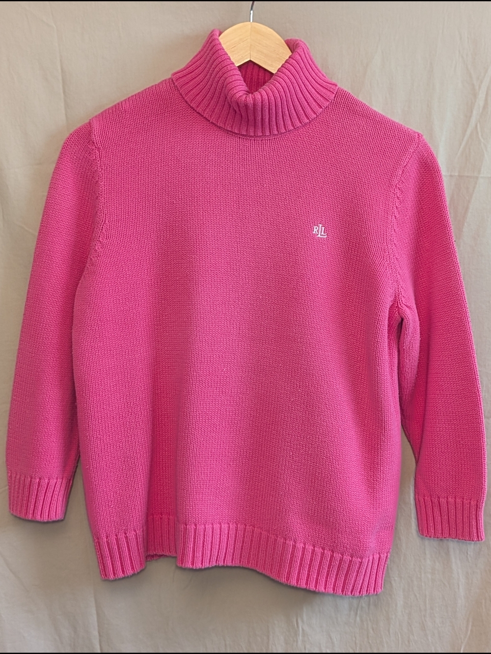 Vintage Ralph Lauren Pink Turtleneck Sweater
